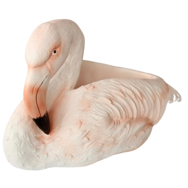 Extra large flamingo planter