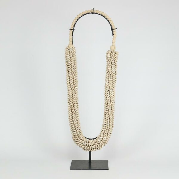 Cowrie shell necklace & sono on stand